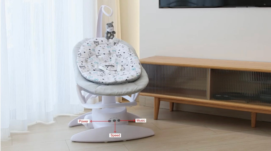 2-in-1 Electric Orbit 3D Advanced Baby Swing & Rocker with 360 Rotation and Toy