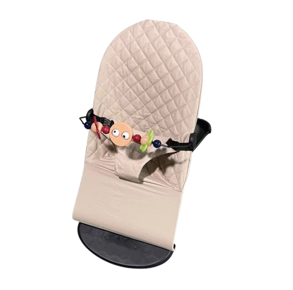 Baby Rocker Bouncer Chair with Soothing Vibration and Toy Bar