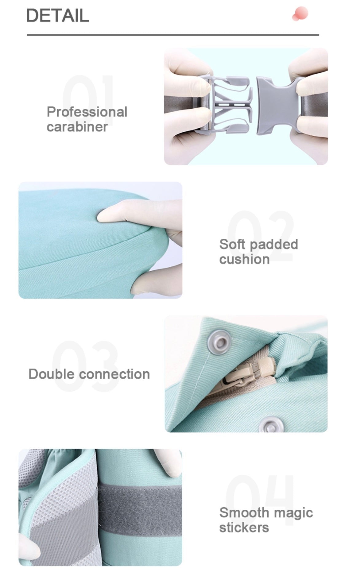 Ergonomic Multi-Function Baby Carrier with Hip Seat | 0-36 Months - BLACK