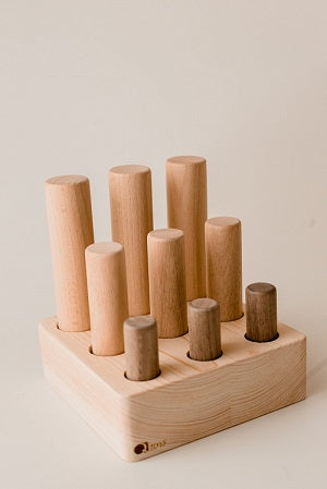 Wooden 9 Pole Puzzle - QToys | Wooden Toy NZ