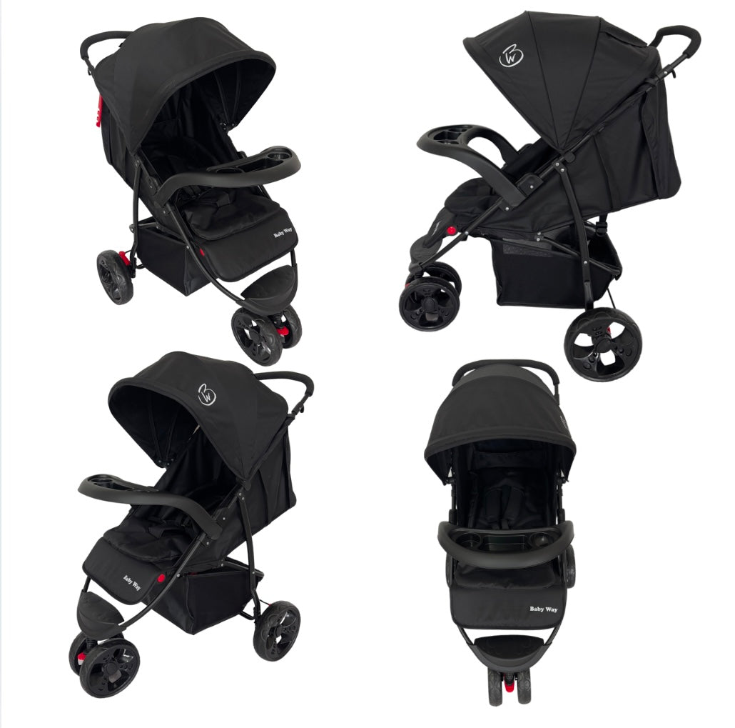 Baby Way Explorer 3-Wheel Stroller with Food Tray