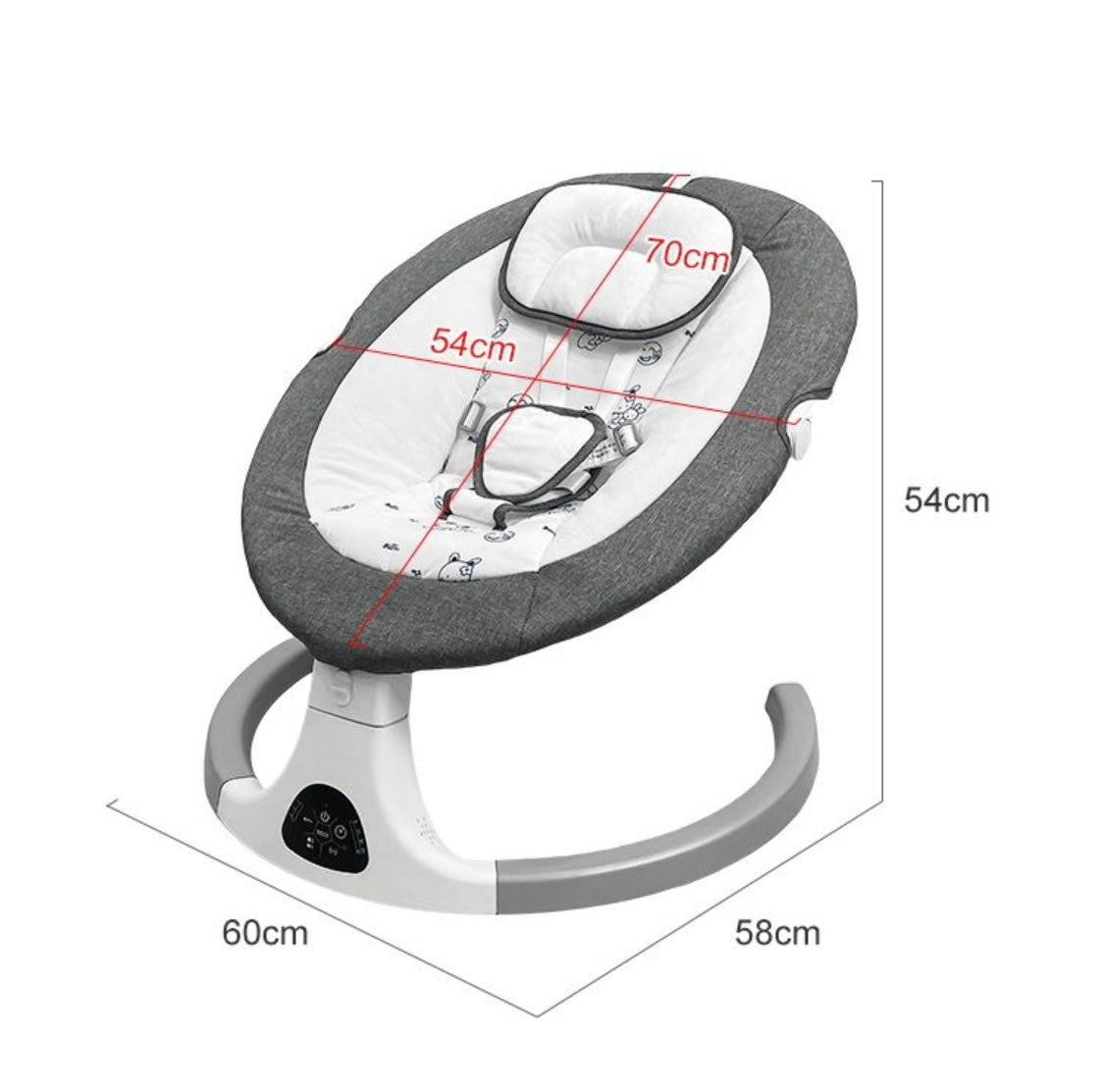 Electric Baby Swing & Bouncer 2-in-1 with Remote Control - Rocker Dining Seat