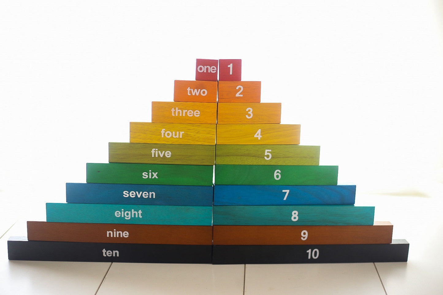 Wooden Montessori Counting Rods - QToys | Numeracy Toy NZ