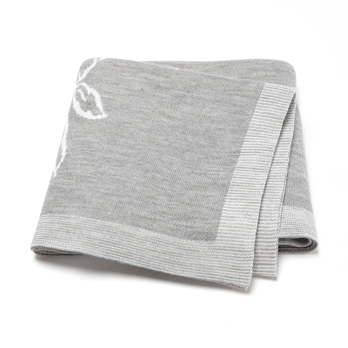 Bloom & Comfort Floral Baby Security Blanket - Soft Knitted Acrylic Throw