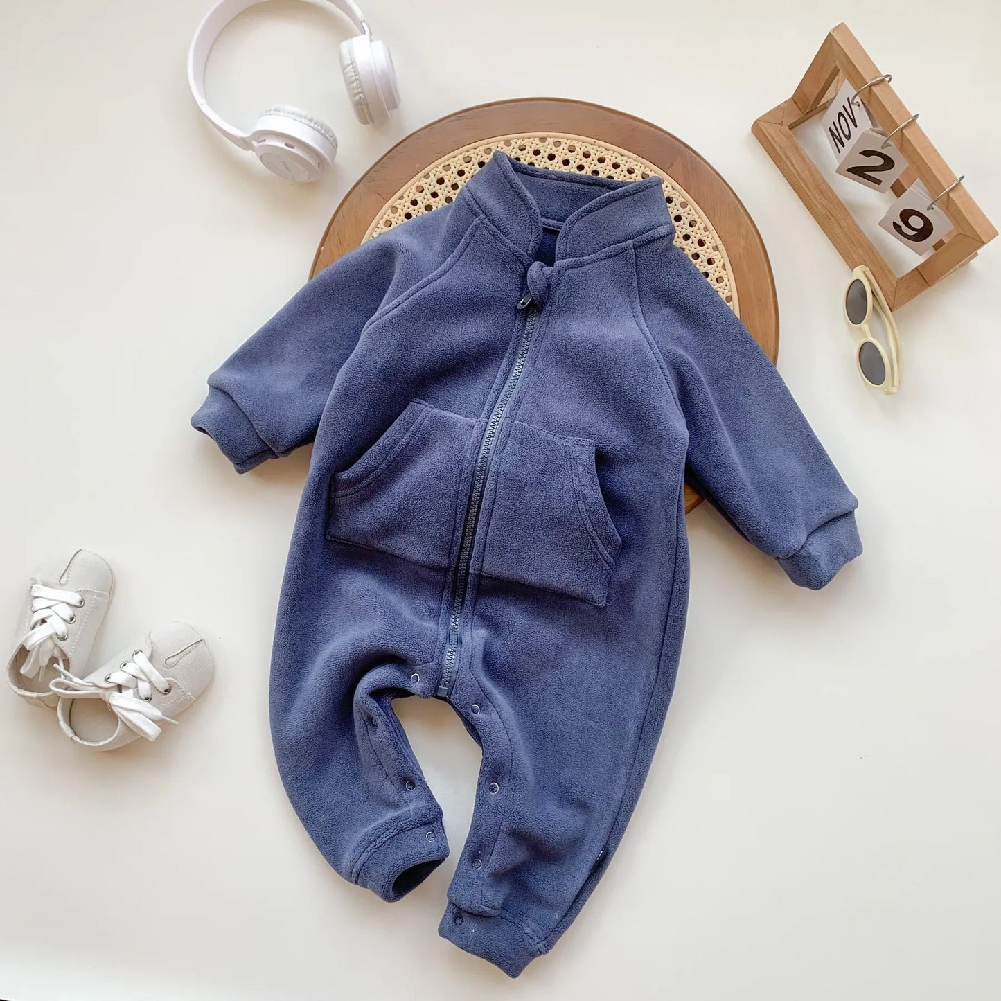 IYEAL Baby Romper - Ultra-Soft Fleece Jumpsuit for Newborns & Toddlers