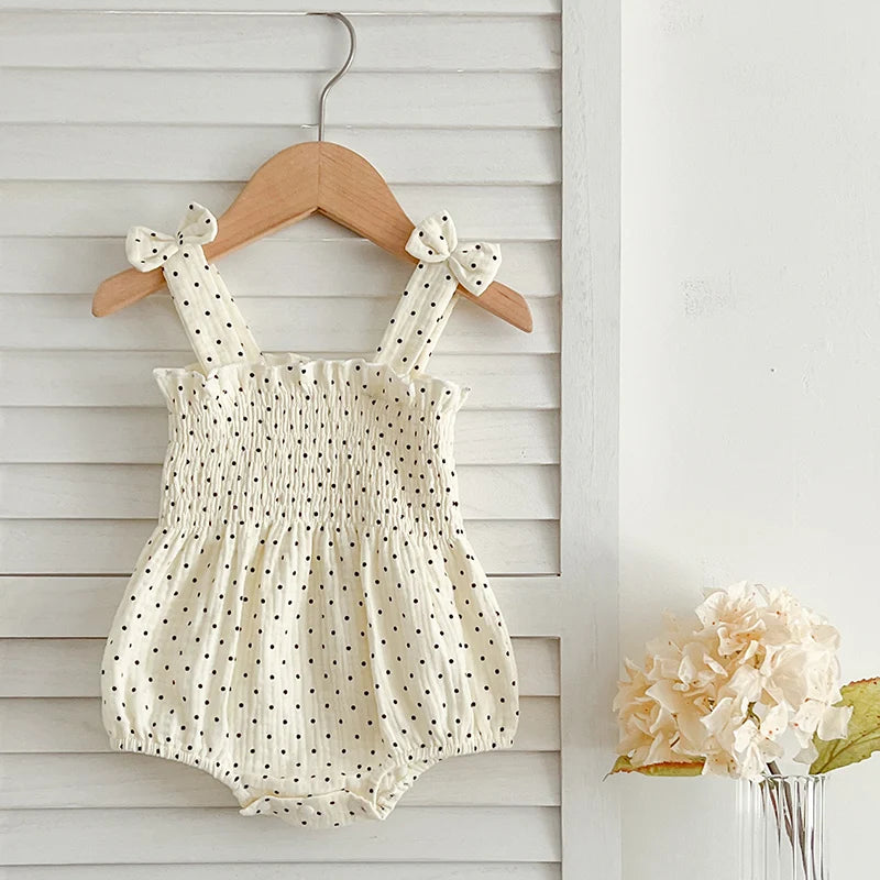 Little Princess Summer Romper - Adorable Floral & Bow Details ๐ธ
