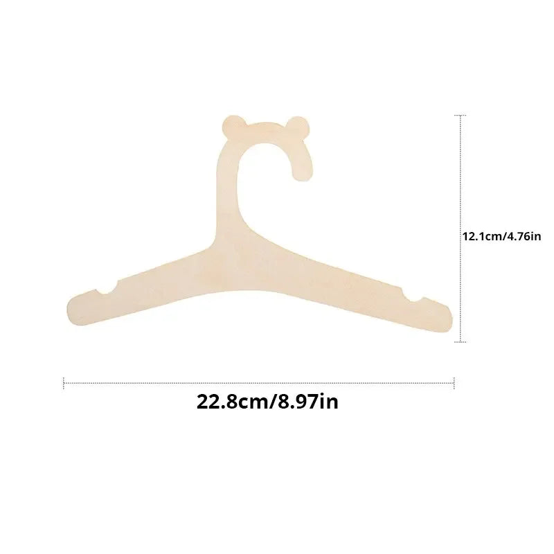 Wooden Baby Hangers - 10 Pack Nursery Decor Set