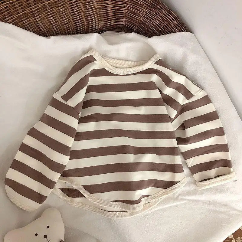 Kids Striped Long Sleeve T-Shirt - Comfortable Cotton Tee for Boys & Girls