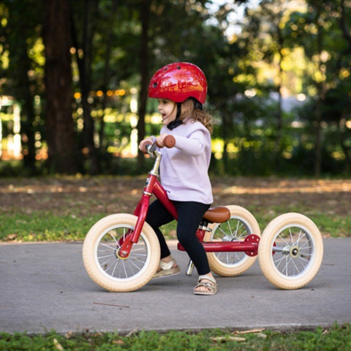 Red Vintage Balance Bike & Trike – Trybike | Balance Bike NZ