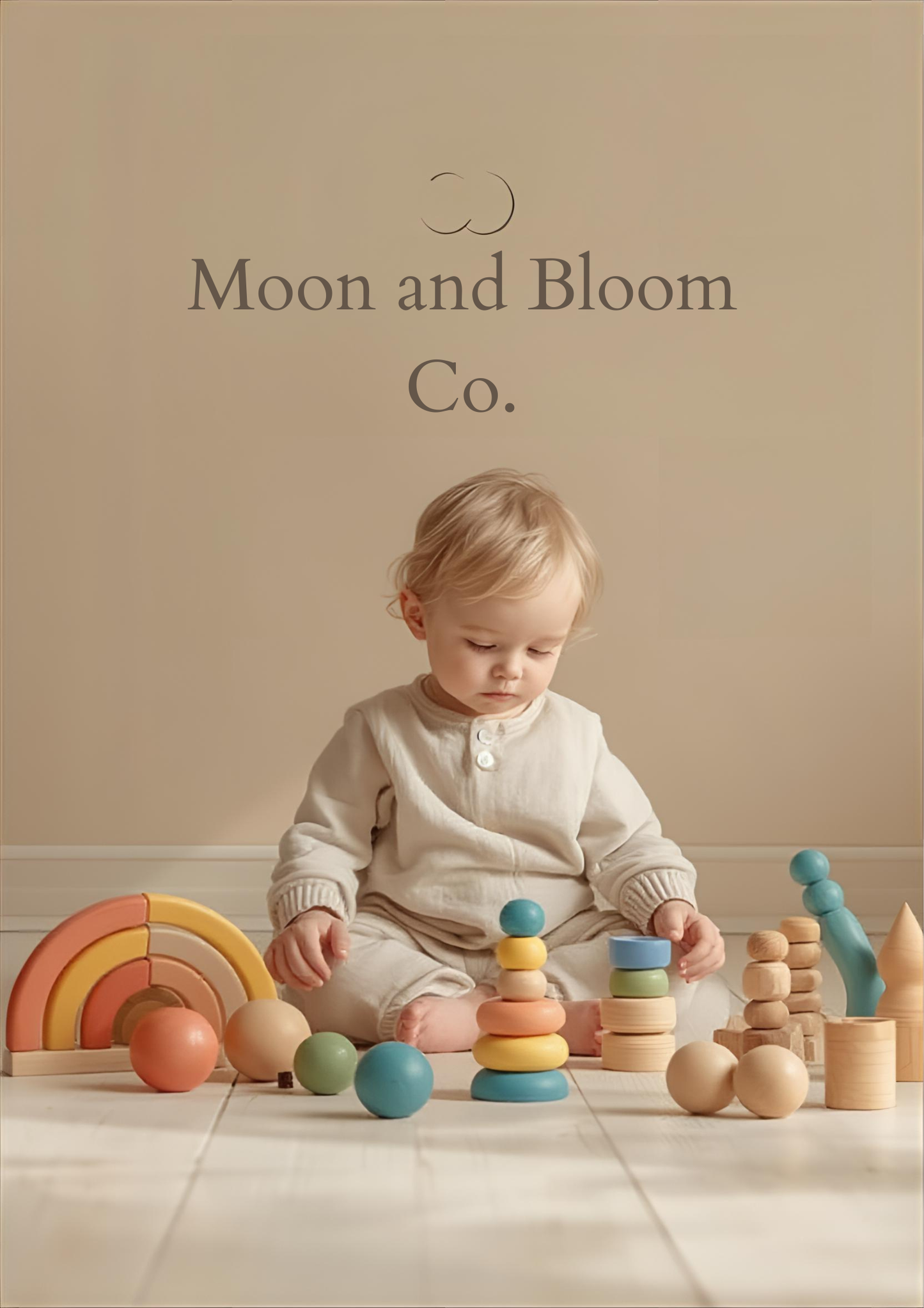 Wooden Rainbow Flower Stacker - NZ Educational Montessori Toy