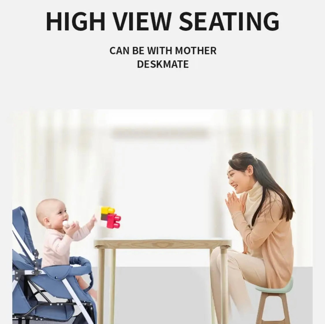 Baby Way Duo Lite - Tandem Double Stroller with Rain Cover