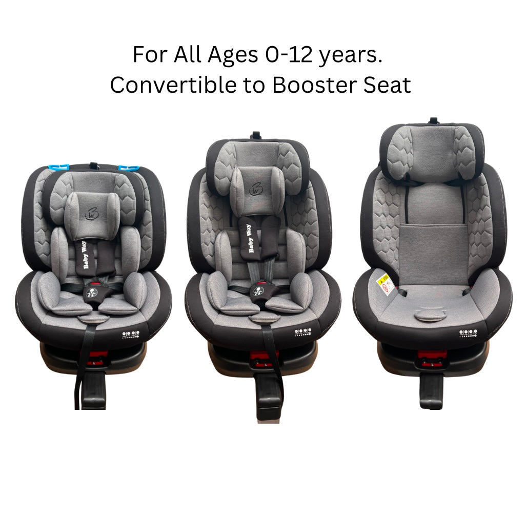 SafeHalo 360° Rotating i-Size Car Seat with ISOFIX – All Ages (Khaki)