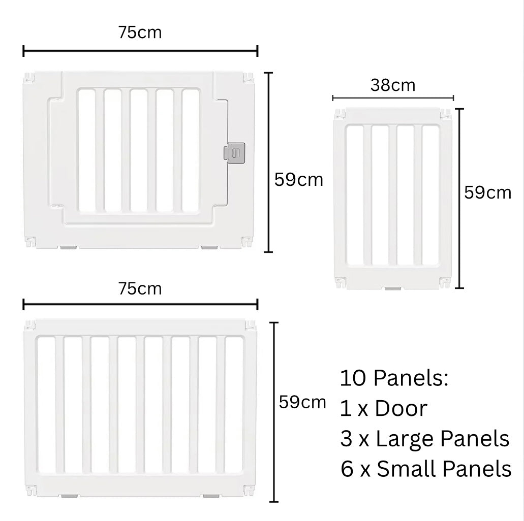 2-in-1 Baby Playpen & Storage Rack – 10-Panel Convertible Play Yard