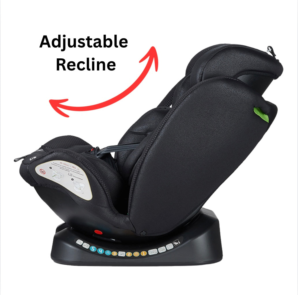 GrowSwitch i-Size Convertible Car Seat – Birth to 12 Years (Black)