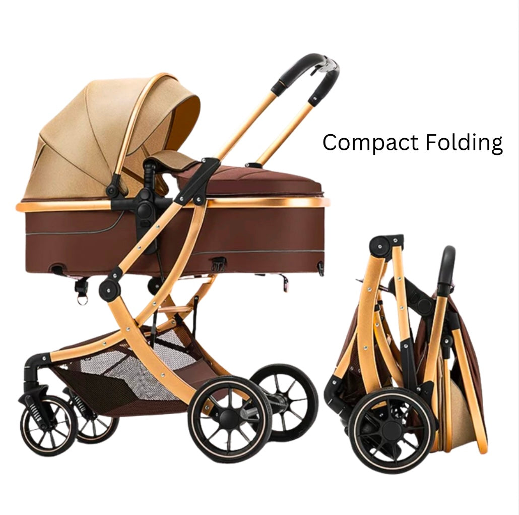 Preorder - Baby 2 in 1 Multifunctional Two-Way Bassinet Stroller BLACK