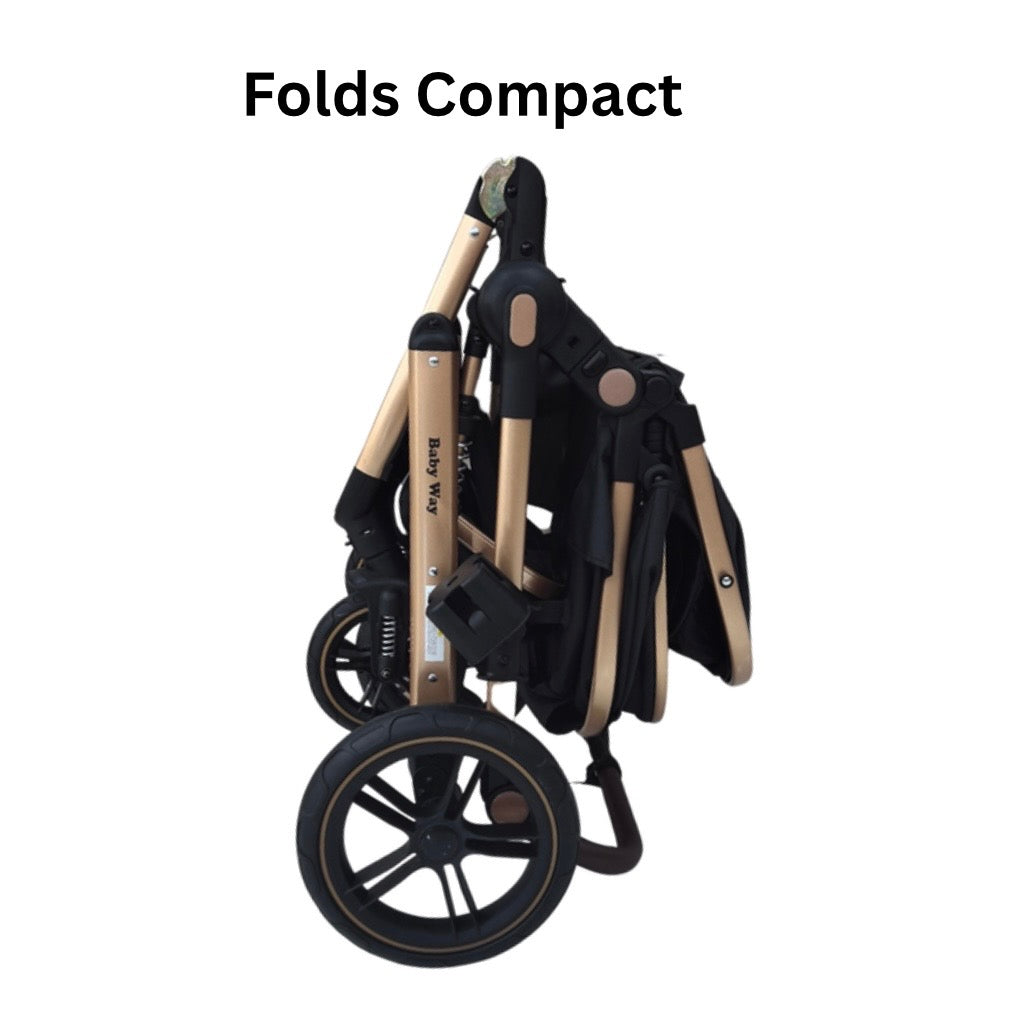 Preorder - Supra - 3 in 1 Stroller + Bassinet + Capsule Car Seat Travel System with Mattress and Beige Skin