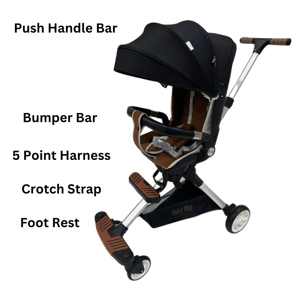 Urban Rider 2-Way Stroller – Compact & Convertible