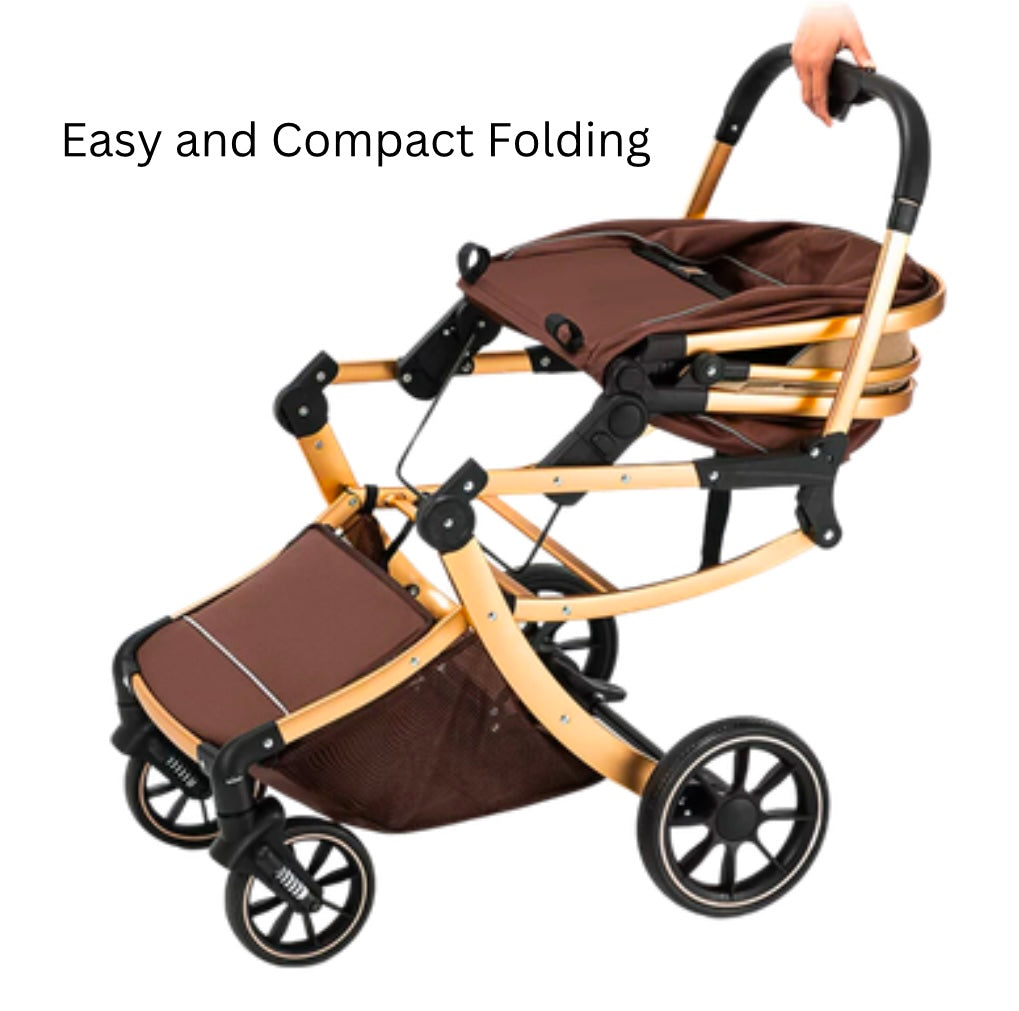 Preorder - Baby 2 in 1 Multifunctional Two-Way Bassinet Stroller BLACK