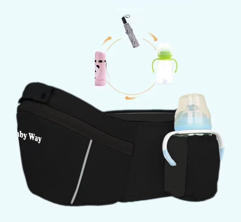 Ergonomic Multi-Function Baby Carrier with Hip Seat | 0-36 Months - BLACK