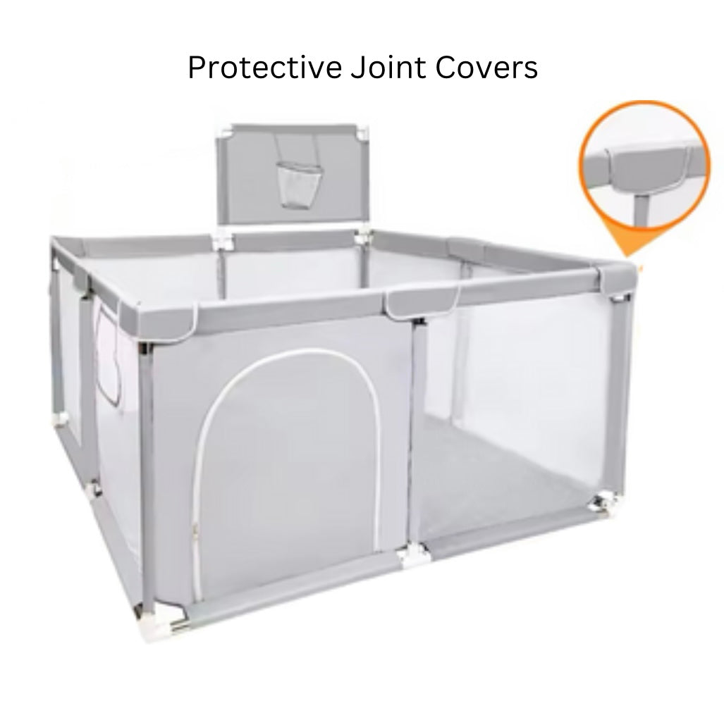 Preorder - Multifunctional Baby Play Pen with Basketball Hoop