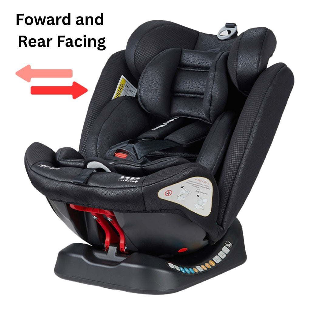 GrowSwitch i-Size Convertible Car Seat – Birth to 12 Years (Black)