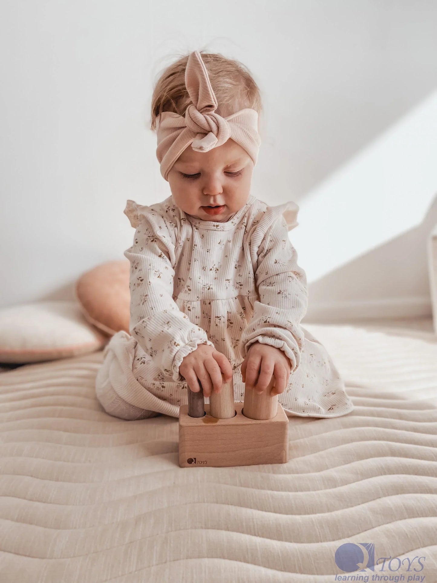 Wooden Pole Puzzle - QToys | Wooden Toy NZ