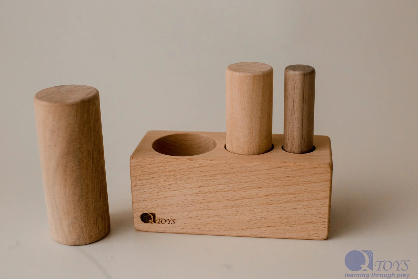 Wooden Pole Puzzle - QToys | Wooden Toy NZ