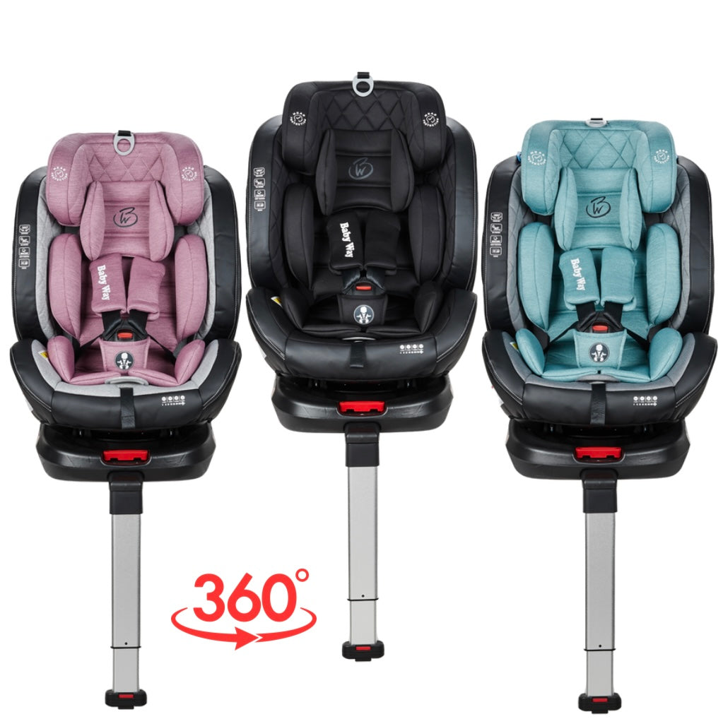 Royal 360° Rotating Convertible Car Seat with ISOFIX & Leg Support - Pink