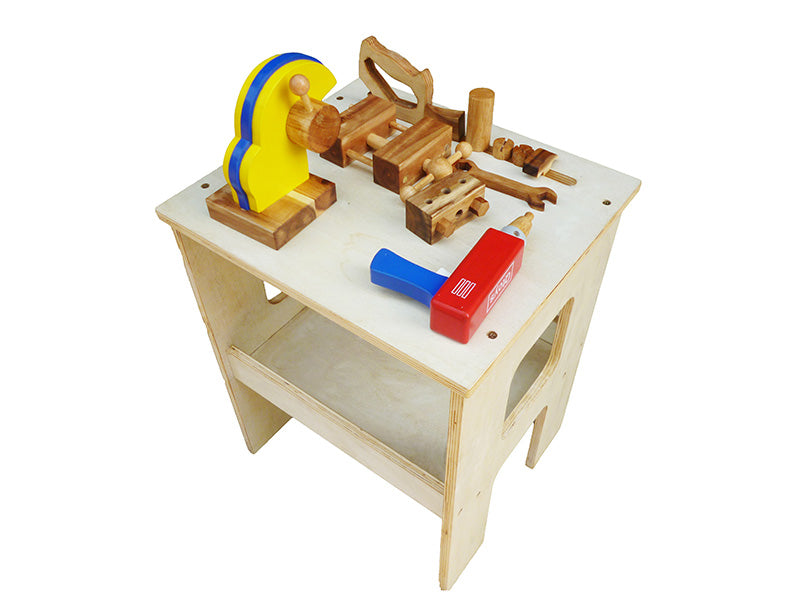 Wooden Work Bench Builder Set - QToys | Wooden Toy NZ
