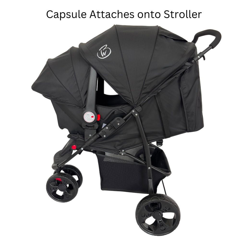 Explorer 3-Wheeler Stroller & Capsule Travel System – Complete with Food Tray & Liner