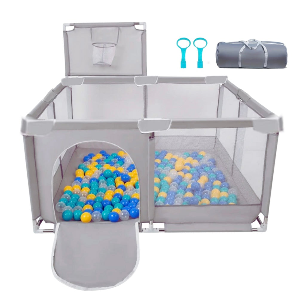 Preorder - Multifunctional Baby Play Pen with Basketball Hoop