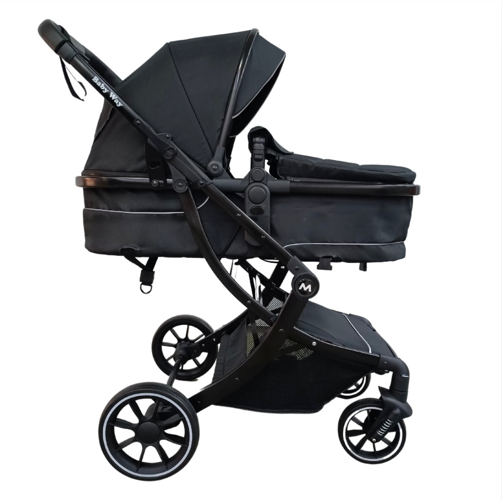Preorder - Baby 2 in 1 Multifunctional Two-Way Bassinet Stroller BLACK