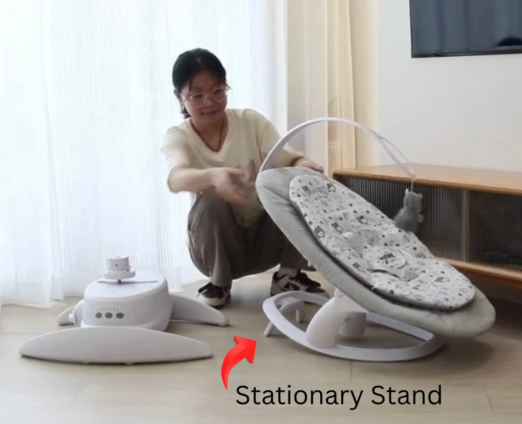 2-in-1 Electric Orbit 3D Advanced Baby Swing & Rocker with 360 Rotation and Toy