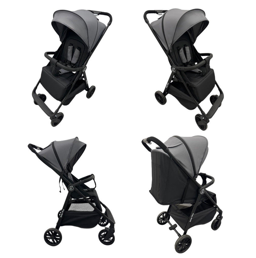 Roam Compact Travel-Friendly Stroller with Extended Canopy - BLACK