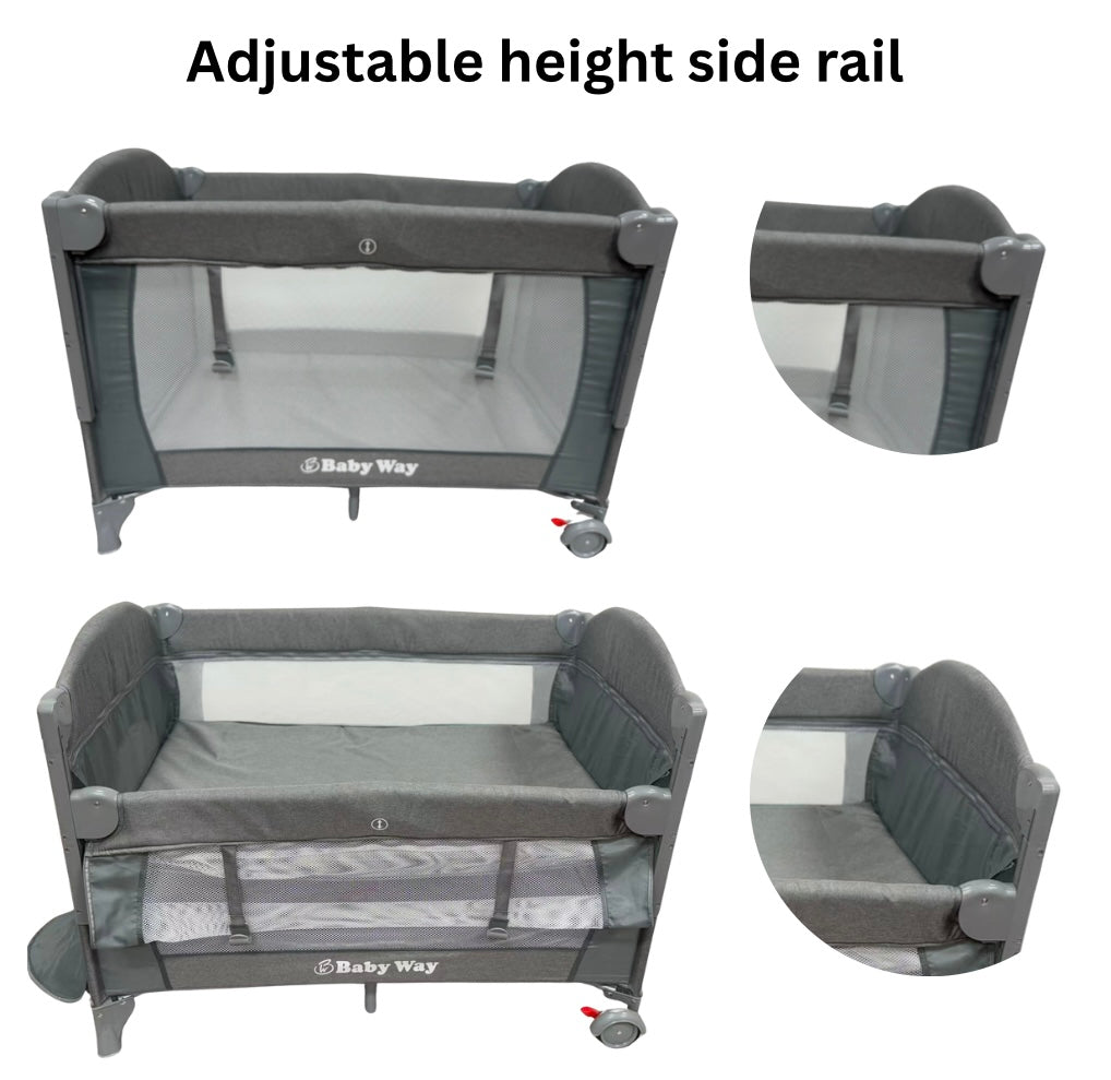 5-in-1 Portable Co-Sleeper Bed with Changing Table and Toy Bar