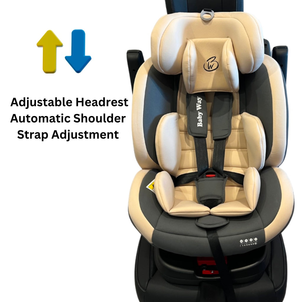 SafeHalo 360° Rotating i-Size Car Seat with ISOFIX – All Ages (Khaki)
