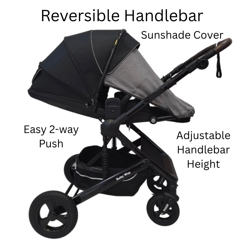 Versa 2-in-1 Bassinet Stroller with Sunshade and Cup Holder