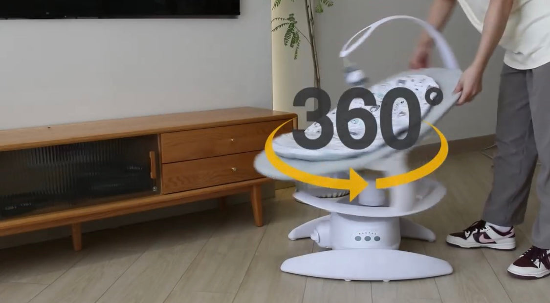 2-in-1 Electric Orbit 3D Advanced Baby Swing & Rocker with 360 Rotation and Toy