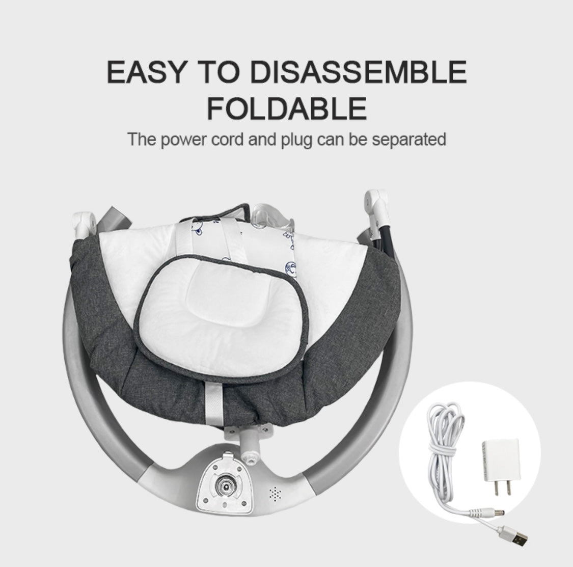 Electric Baby Swing & Bouncer 2-in-1 with Remote Control - Rocker Dining Seat