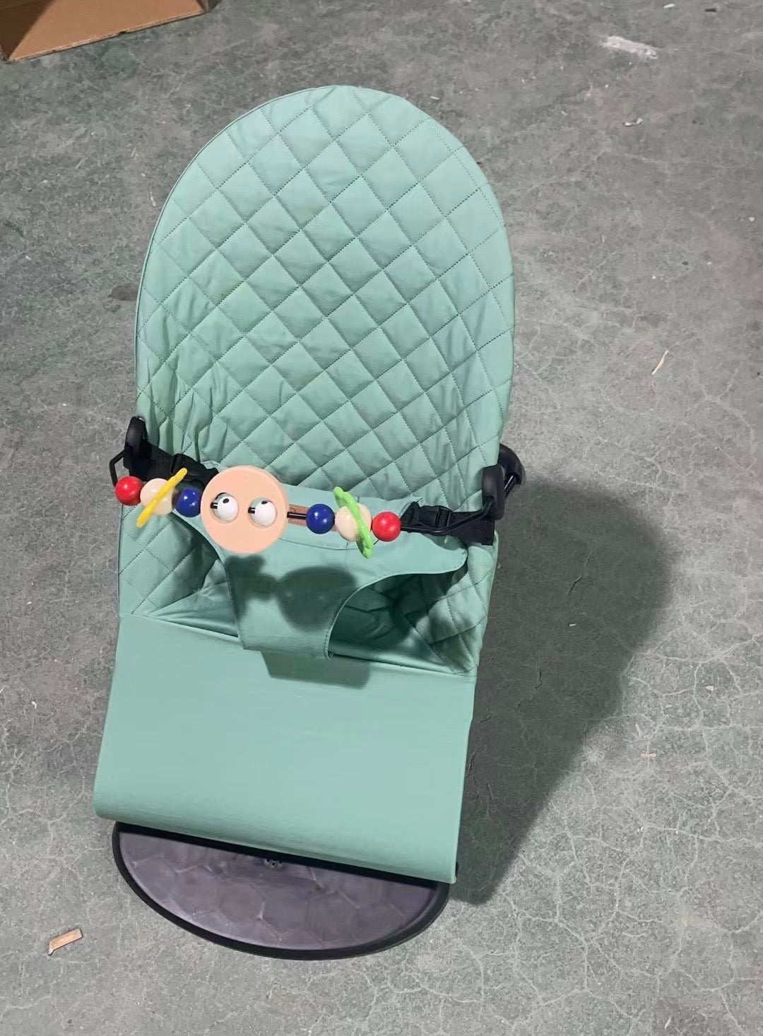 Baby Rocker Bouncer Chair with Soothing Vibration and Toy Bar