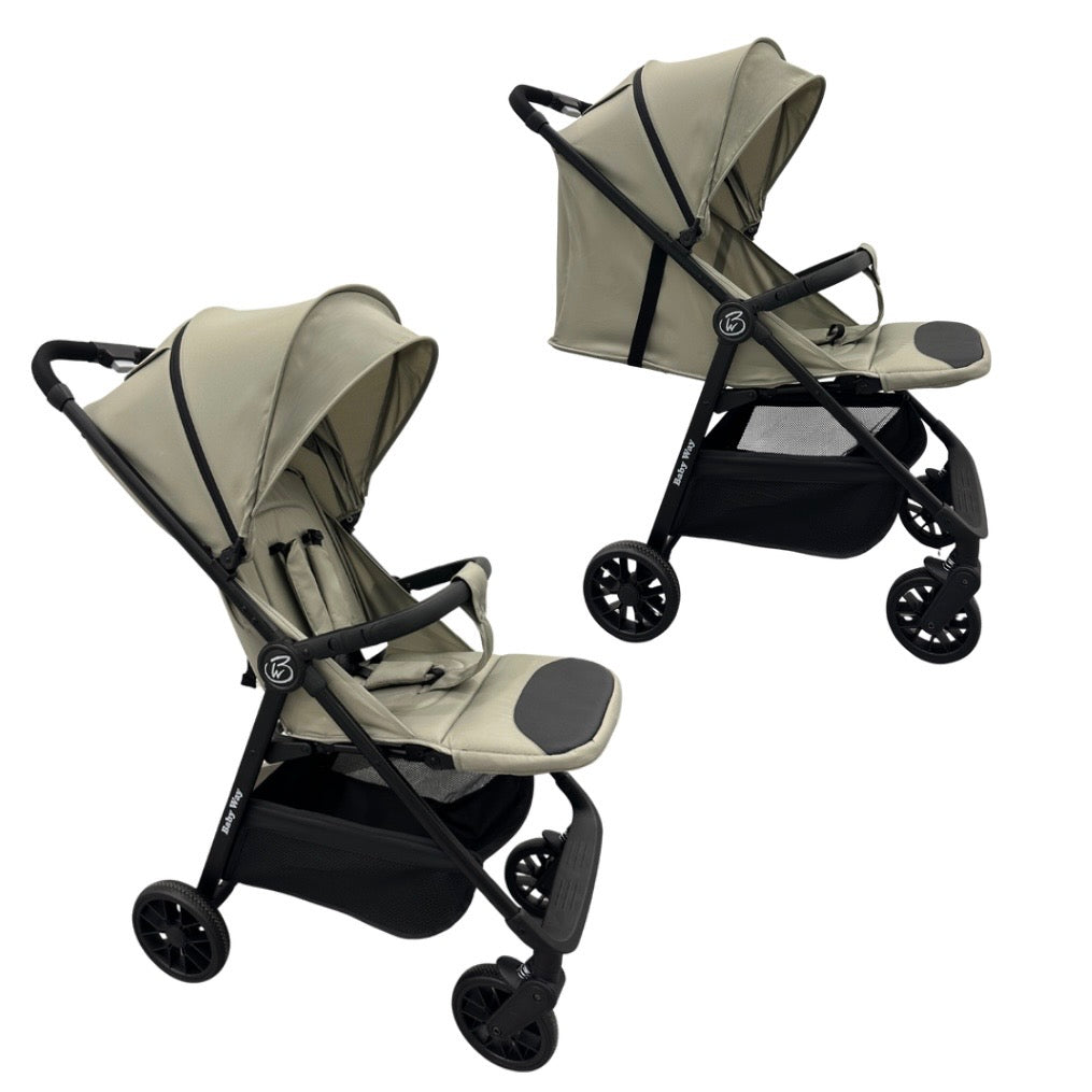 Roam Compact Travel-Friendly Stroller with Extended Canopy - SAND