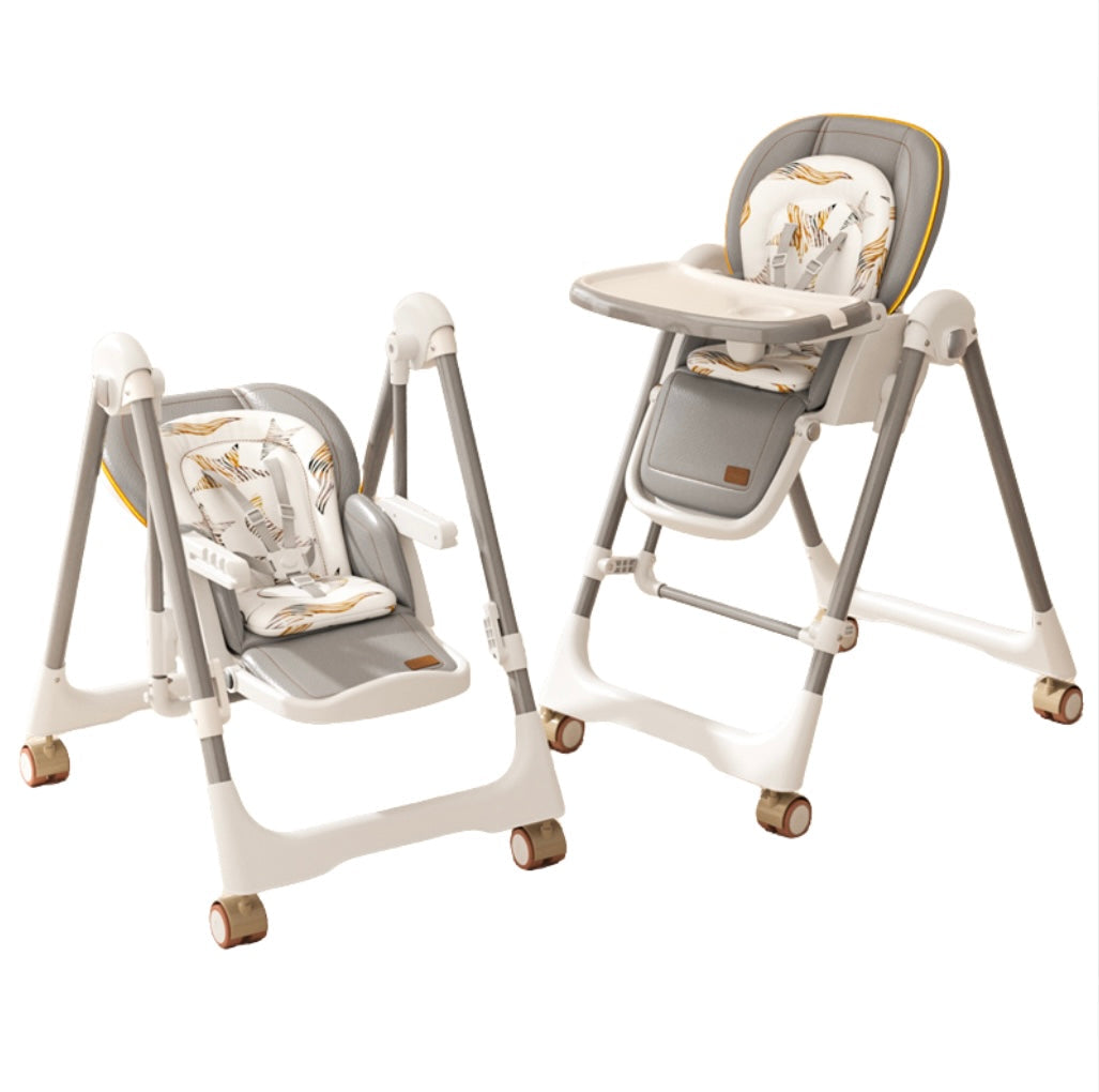 Jupiter Grey 2-in-1 Baby High Chair & Swing