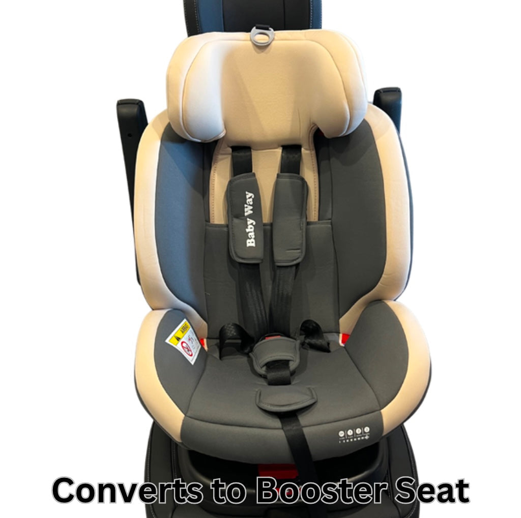 SafeHalo 360° Rotating i-Size Car Seat with ISOFIX – All Ages (Khaki)
