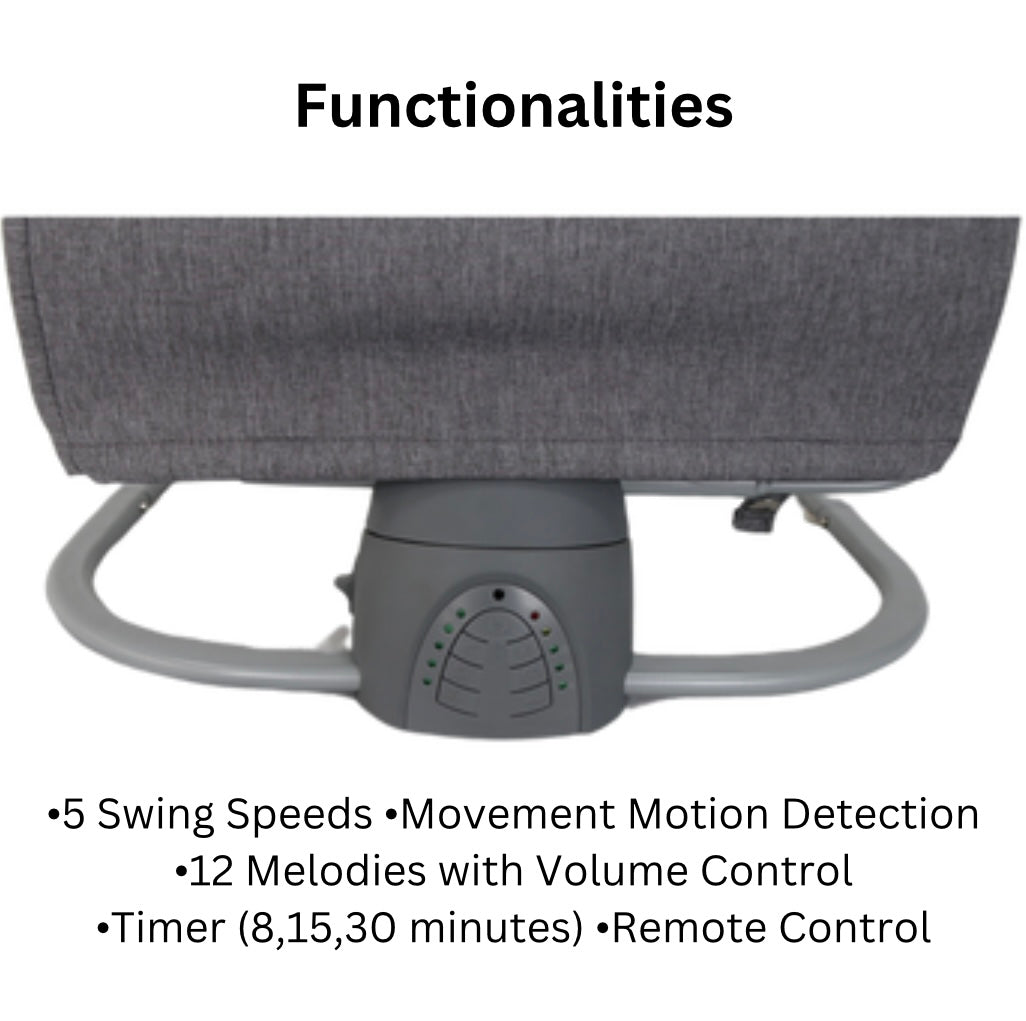 The Muve Electric Swinging Bouncer – Melodies, Recline & Soothing Motion