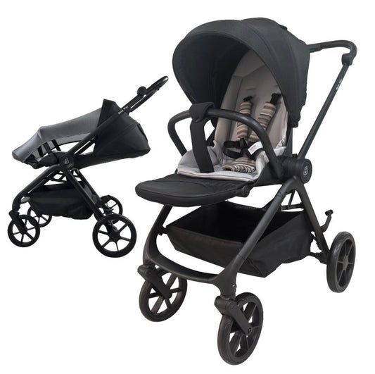 Preorder - Crown Y – Luxury Reversible Open Bassinet Stroller with Sunshade and Extended Canopy