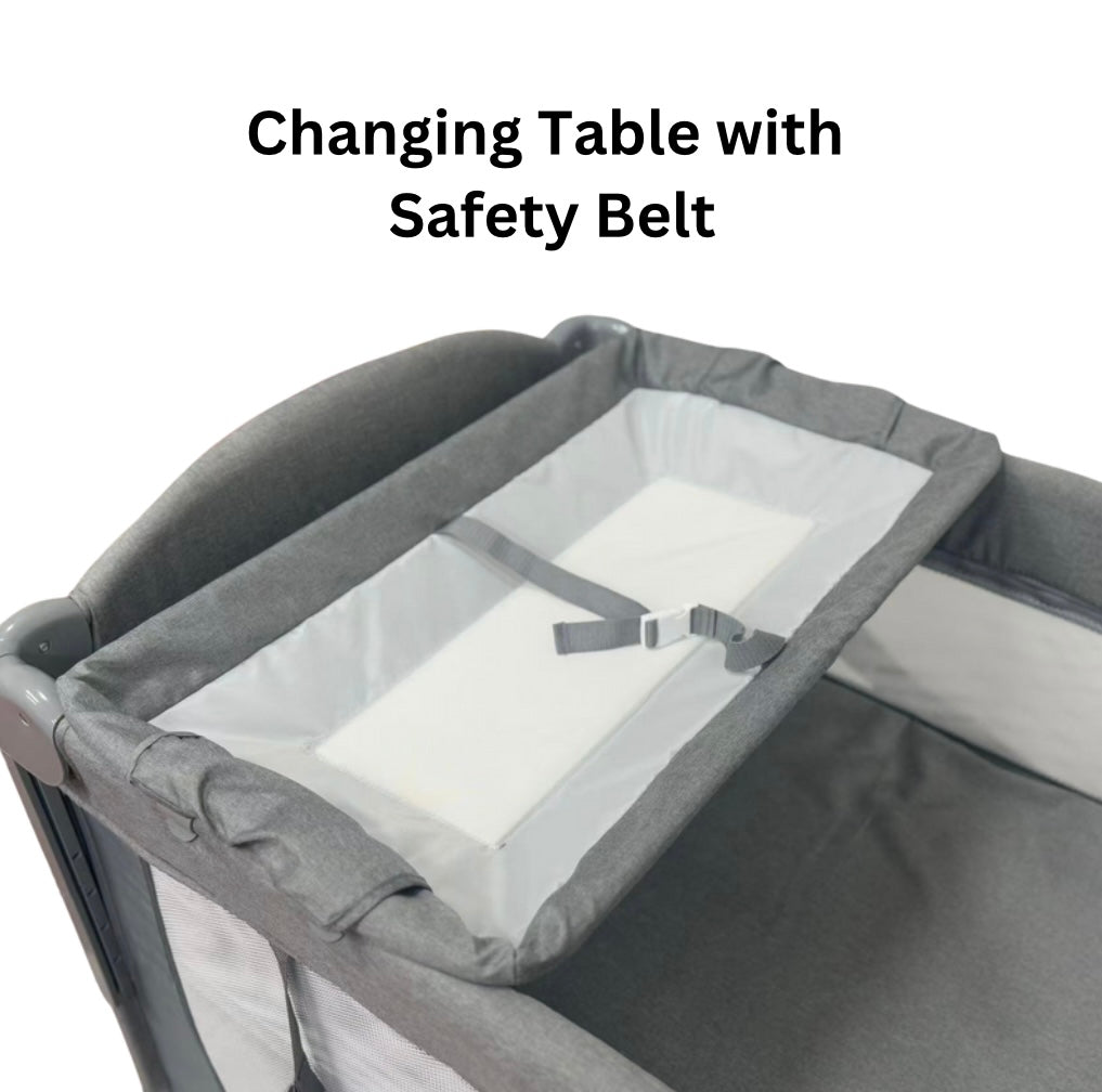 5-in-1 Portable Co-Sleeper Bed with Changing Table and Toy Bar
