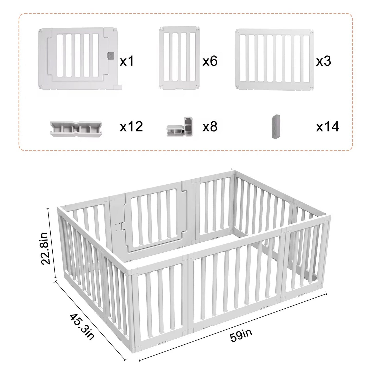 2-in-1 Baby Playpen & Storage Rack – 10-Panel Convertible Play Yard