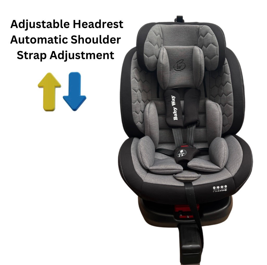 Safeguard 360 Rotating and Convertible Car Seat with Leg Support - Grey