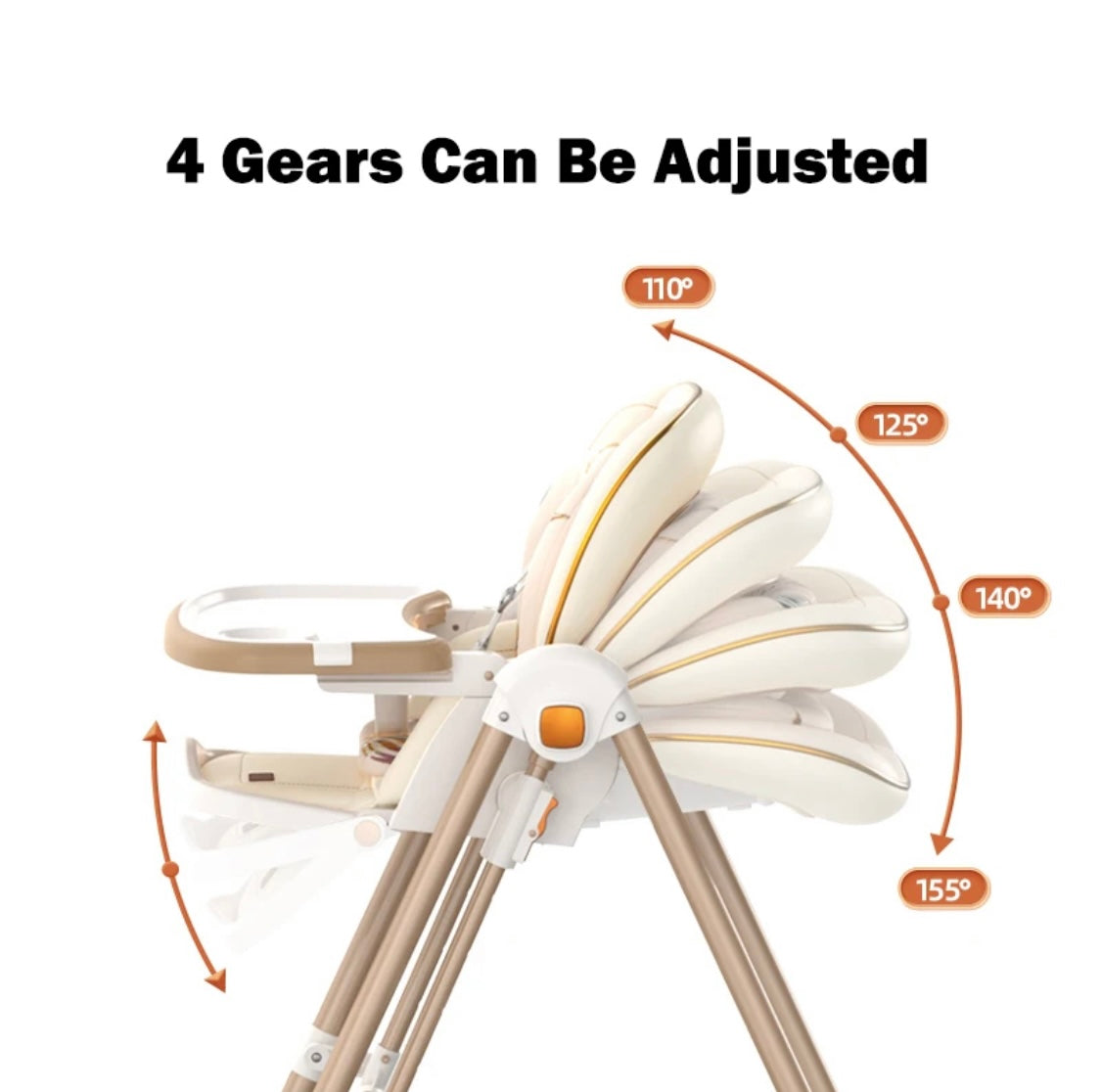 Jupiter Beige 2-in-1 High Chair & Swing