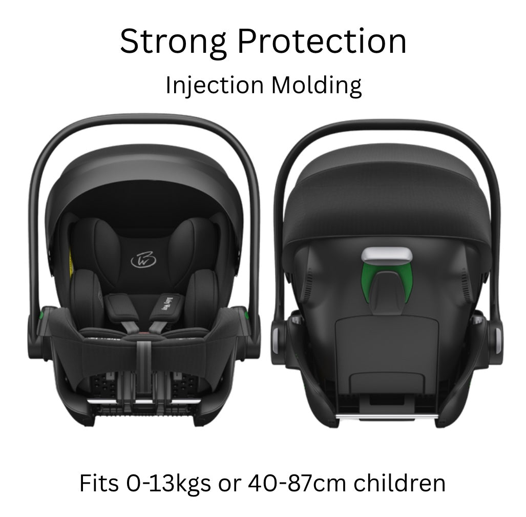 Crown i-Size Reclining Capsule Car Seat with 6-level Adjustable Headrest - BLACK